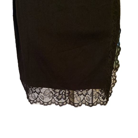 Free People Premonitions Black Fringe Lace Trim Hem Slip Bodycon Dress - S - Picture 7 of 15